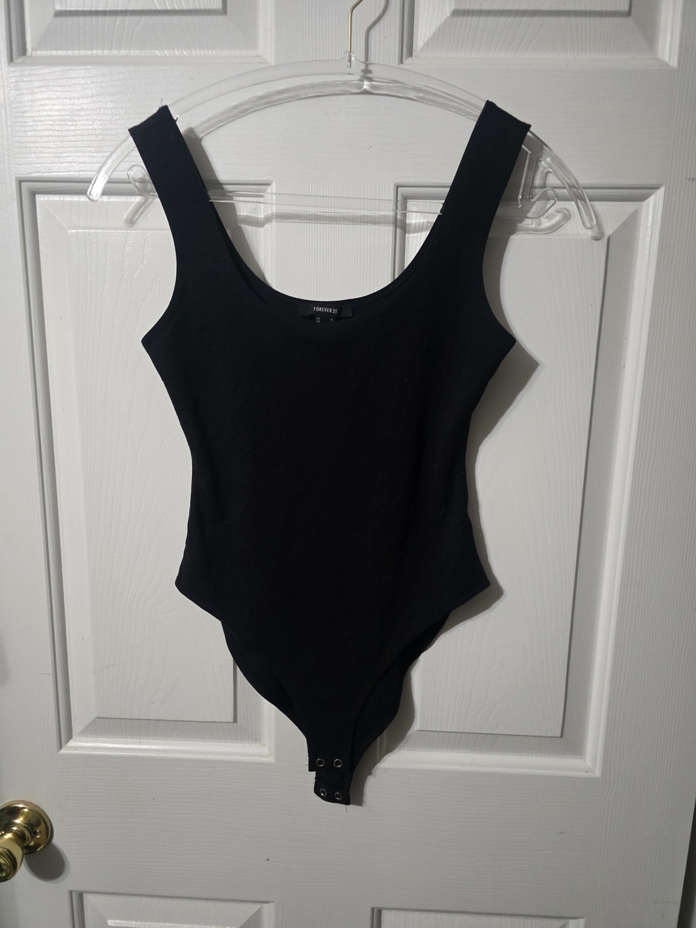 Forever 21 Black Scoop Neck Bodysuit Top